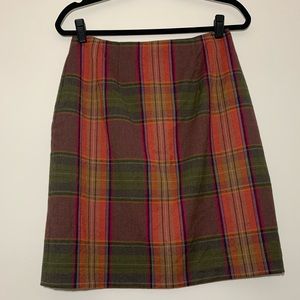 Vintage Chadwicks Wool Plaid Pencil Skirt